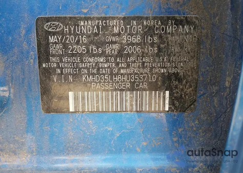 2017 Hyundai Elantra Gt from USA, damaged, VIN KMHD35LH8HU353710